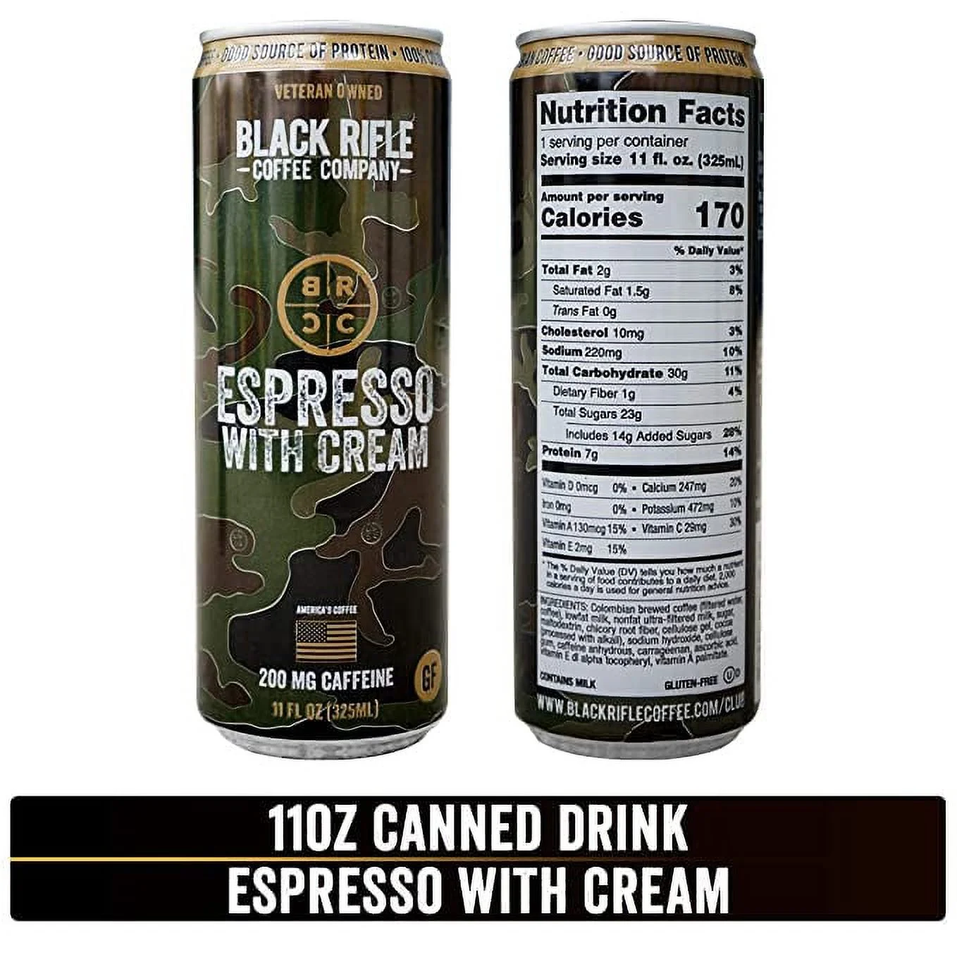 Black Rifle Coffee Company Iced Flavored Espresso with Cream 11 oz