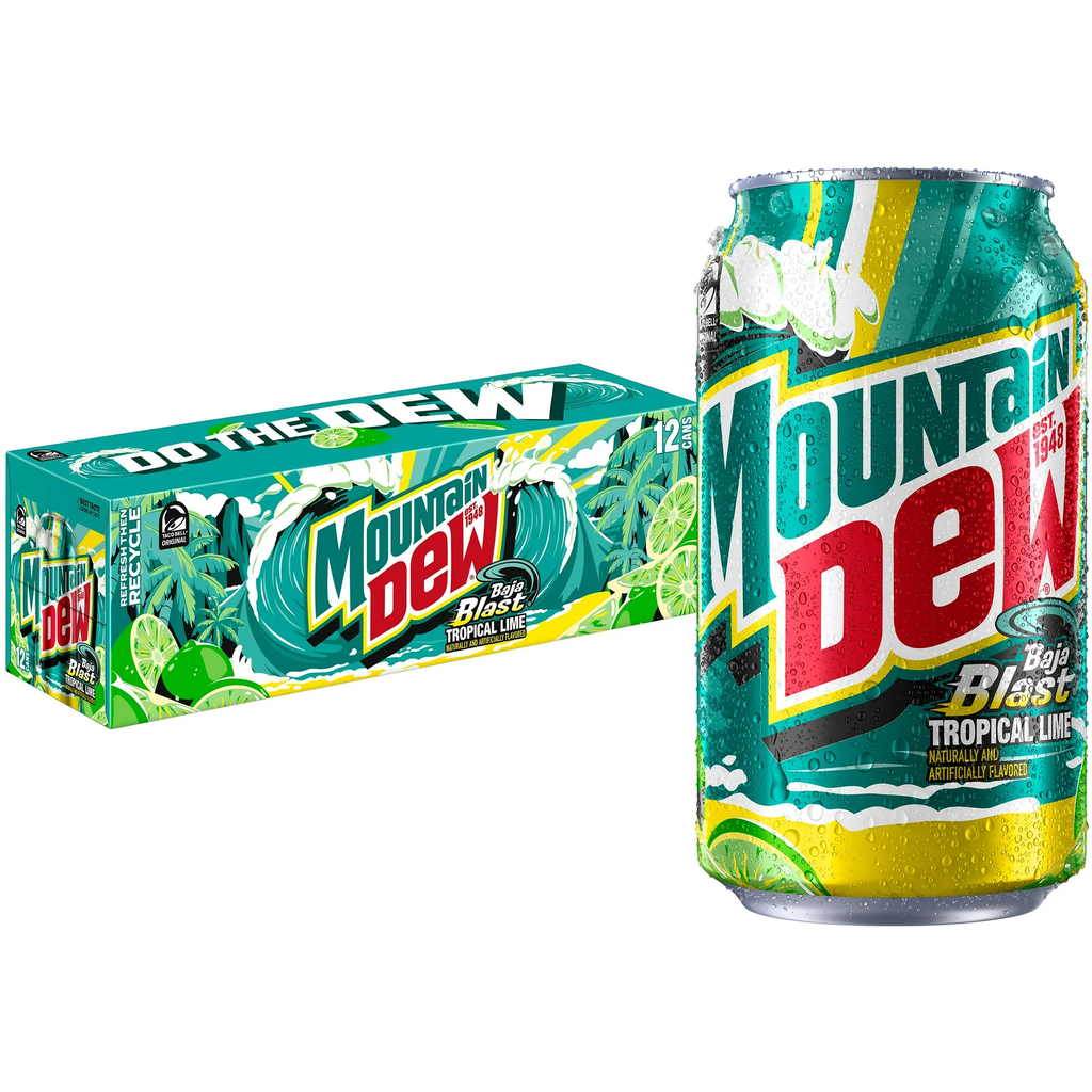 Mountain Dew Baja Blast 12 Pack 12oz