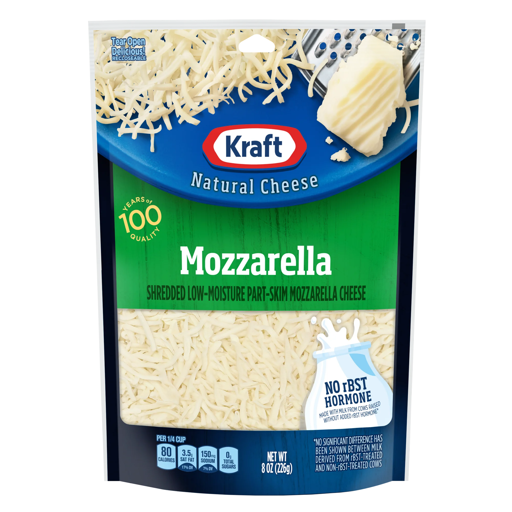 Kraft Shredded Mozzarella Cheese 8 oz Bag (Refrigerated)