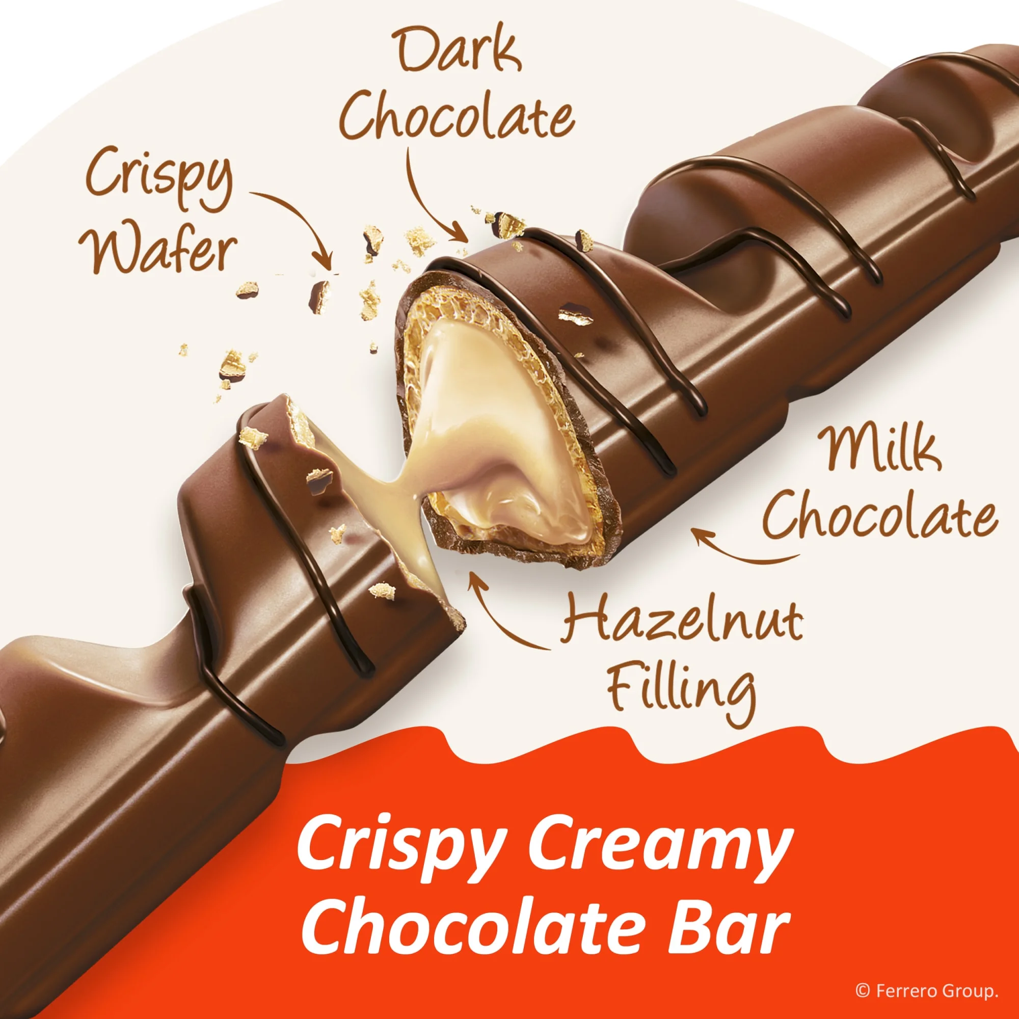Kinder Bueno Milk Chocolate Bars with Crispy Wafer and Hazelnut Cream 1.5 oz
