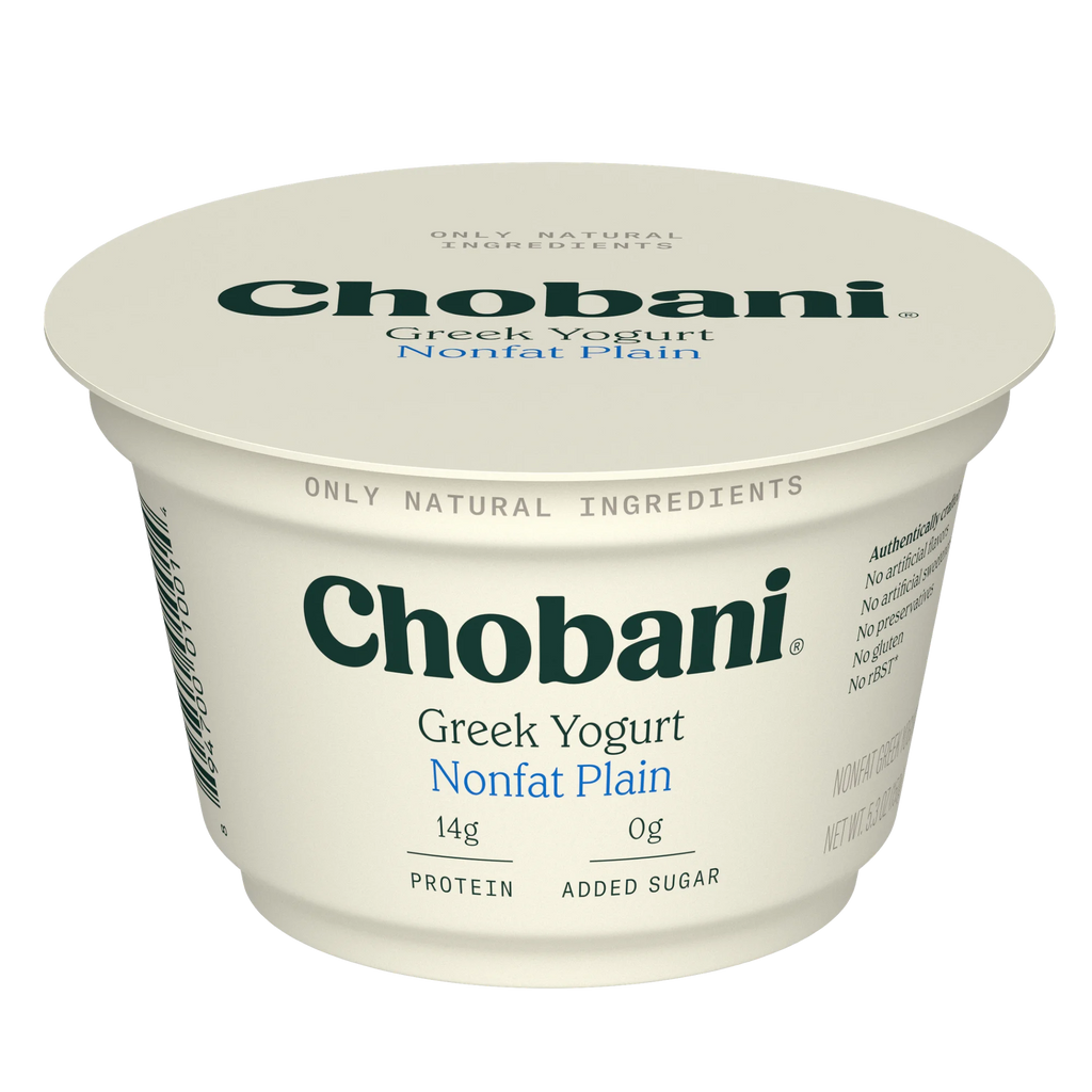 Chobani Nonfat Plain Greek Yogurt 5.3 oz Cup