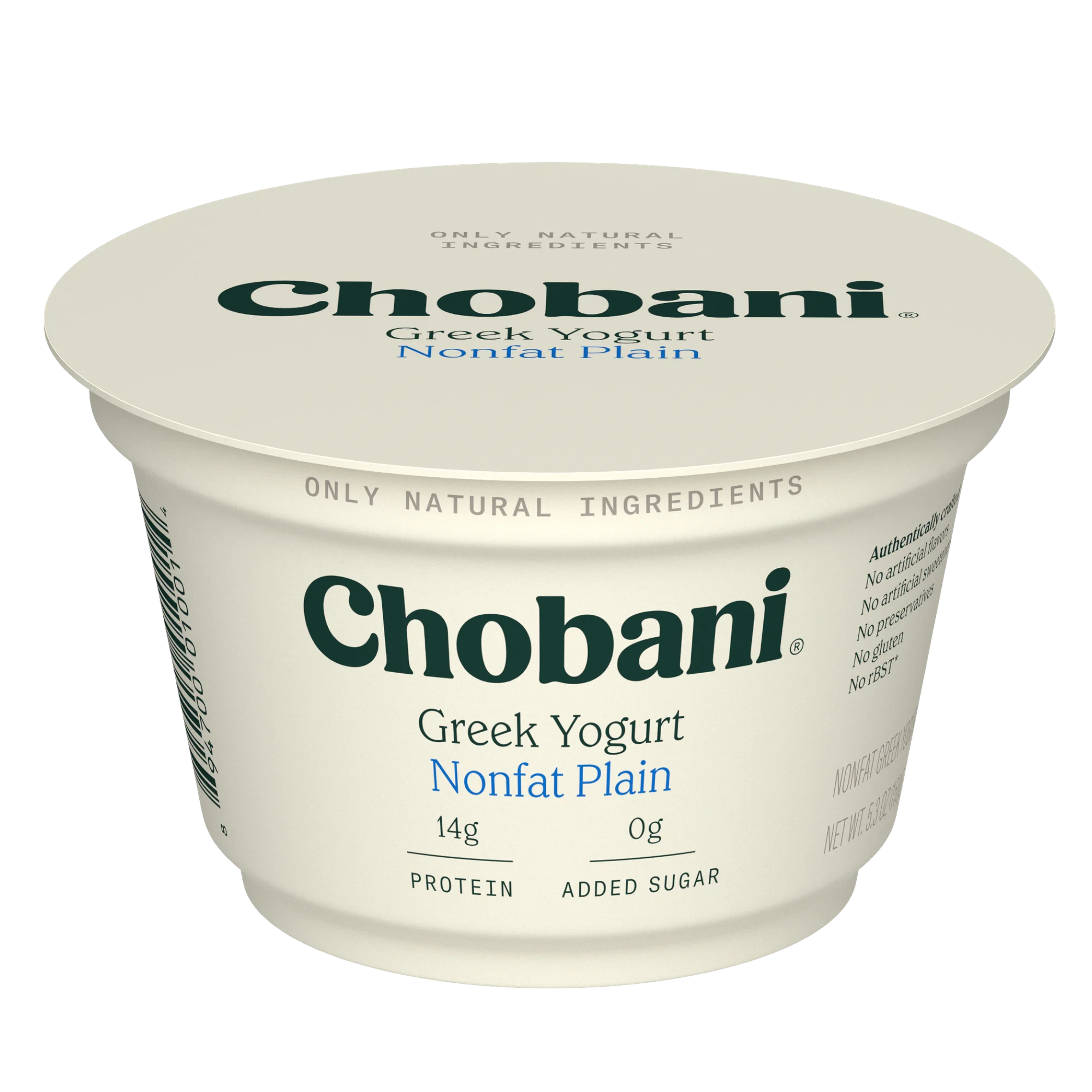 Chobani Nonfat Plain Greek Yogurt 5.3 oz Cup