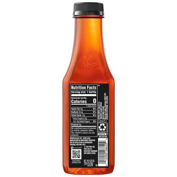 Pure Leaf Iced Tea, Unsweetened Black Tea 18 Oz