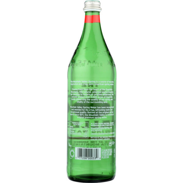 Mountain Valley Still Spring Water Glass Bottle 1 Liter
