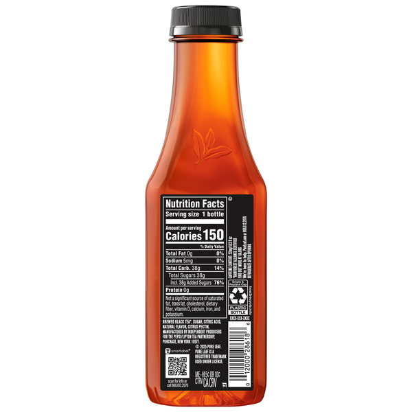 Pure Leaf Iced Tea, Lemon 18 Oz